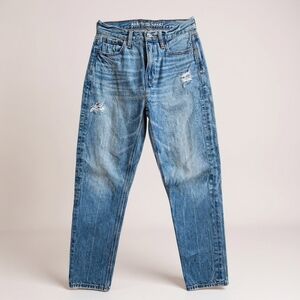 AE American Eagle Denim Distressed Mom Jeans 00 Short